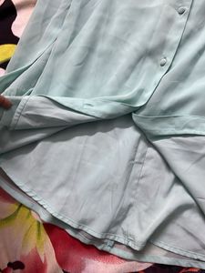 Mint Green Ruffle top