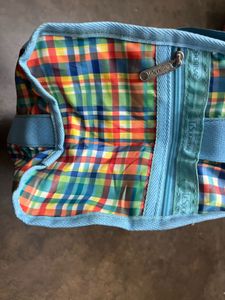 Colorful Plaid Duffle Bag