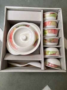 🆕Serving Bowl Set with Lids and Spoons