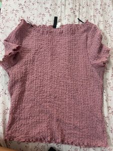 Textured Pink Short Sleeve Top
