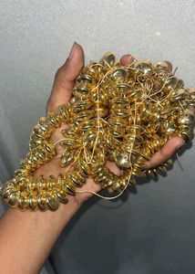 golden disc beads