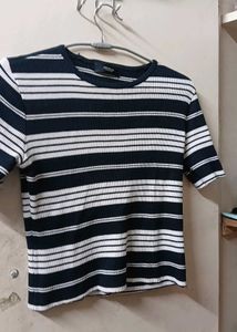 Striped Ribbed Knit Top