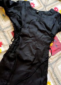 Corset black kurti chatpati y2k