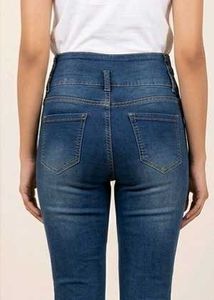 High Waisted Button Fly Jeans