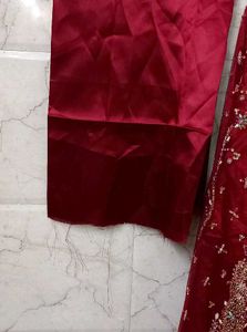 Stunning Maroon Embroidered Lehenga