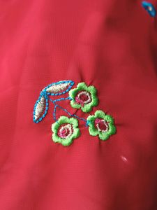 Blood red Colour Saree