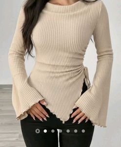 draped bell sleeves top