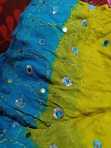 Embellished Tie-Dye Saree
