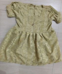 Baby Girls Gold Lace Dress