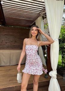 Floral Ruched Mini Dress