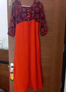 orange  long kurti