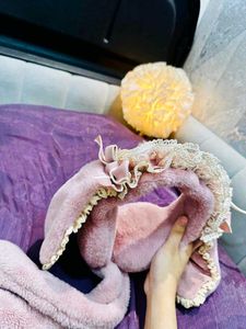Soft Pink Furry Dupatta