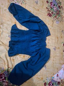 Smocked Long Sleeve Top