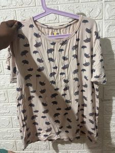 Cute Ginkgo Leaf Print T-Shirt