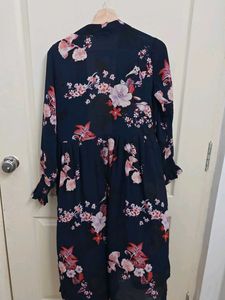 Floral Open Front Kimono Jacket