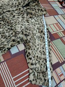 Leopard Print Faux Fur Coat plus size