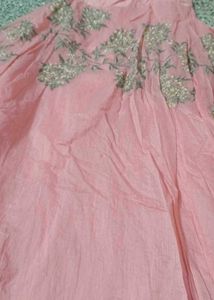 Elegant Pink Embroidered Ethnic Gown