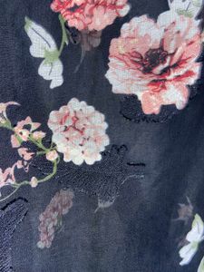 Black Floral Sheer Blouse | top