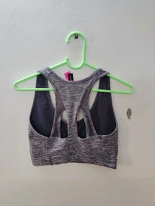 Active Grey Marl Sports Bra