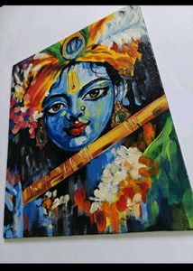 krishna acrylic painting on canvas