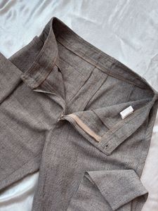 Classic Grey Wide Leg Trousers