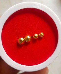 Gold Ball Stud Earrings