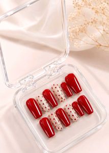 Red Polka Dot Press-On Nails