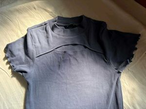 Blue basic dress