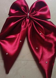 Elegant Satin Hair Bow &amp; Scrunchie Set