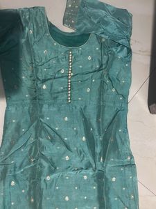 Elegant Teal Embroidered Kurta Set