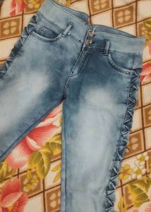 stratchable girls jeans combo