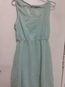 Pastel Blue Sleeveless Short Dress