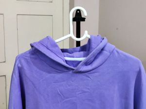 💥BUY1GET1💥 imported lavender solid knitted hoodie.