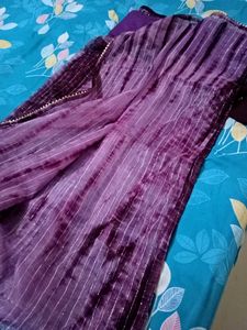 soft organza saree with stiched boluse