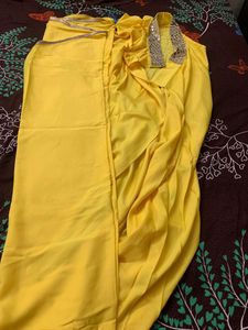 Yellow indo western Haldi/Mehndi Outfit-Mediu