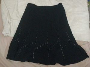 Sparkly Black A-Line Skirt