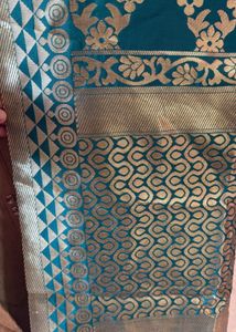 New Elegant Gold &amp; Teal Kurta Set with Dupatta