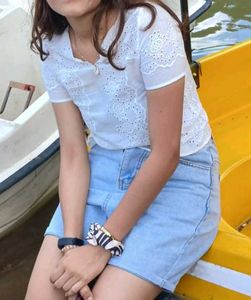 White Broderie Anglaise Top