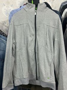 Boss Gray Zip-Up Jacket