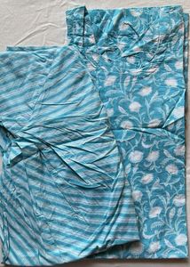 Beautiful Blue Floral Kurta Set