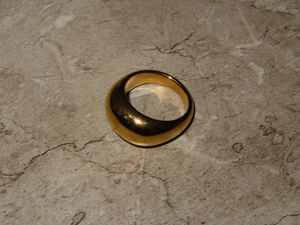 Anti-tarnish Chunky Gold Dome Ring