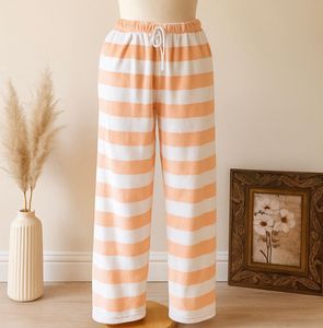 Striped furry woolen Pants