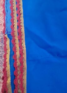 🤩Pure chiffon  saari with handmade lace