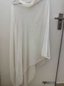 White Chiffon Embroidered Dupatta