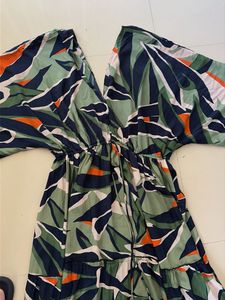 Boho Tropical Print Maxi Dress