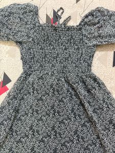 Floral Print Smocked Dress