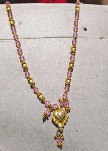 Elegant Pink Beaded Necklace
