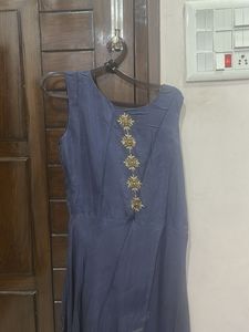 Embellished Kurta Set with Long Shrug