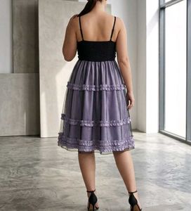 Chic Ruffled padded and  Layered Dress