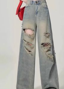 Distressed Wide Leg Jeans